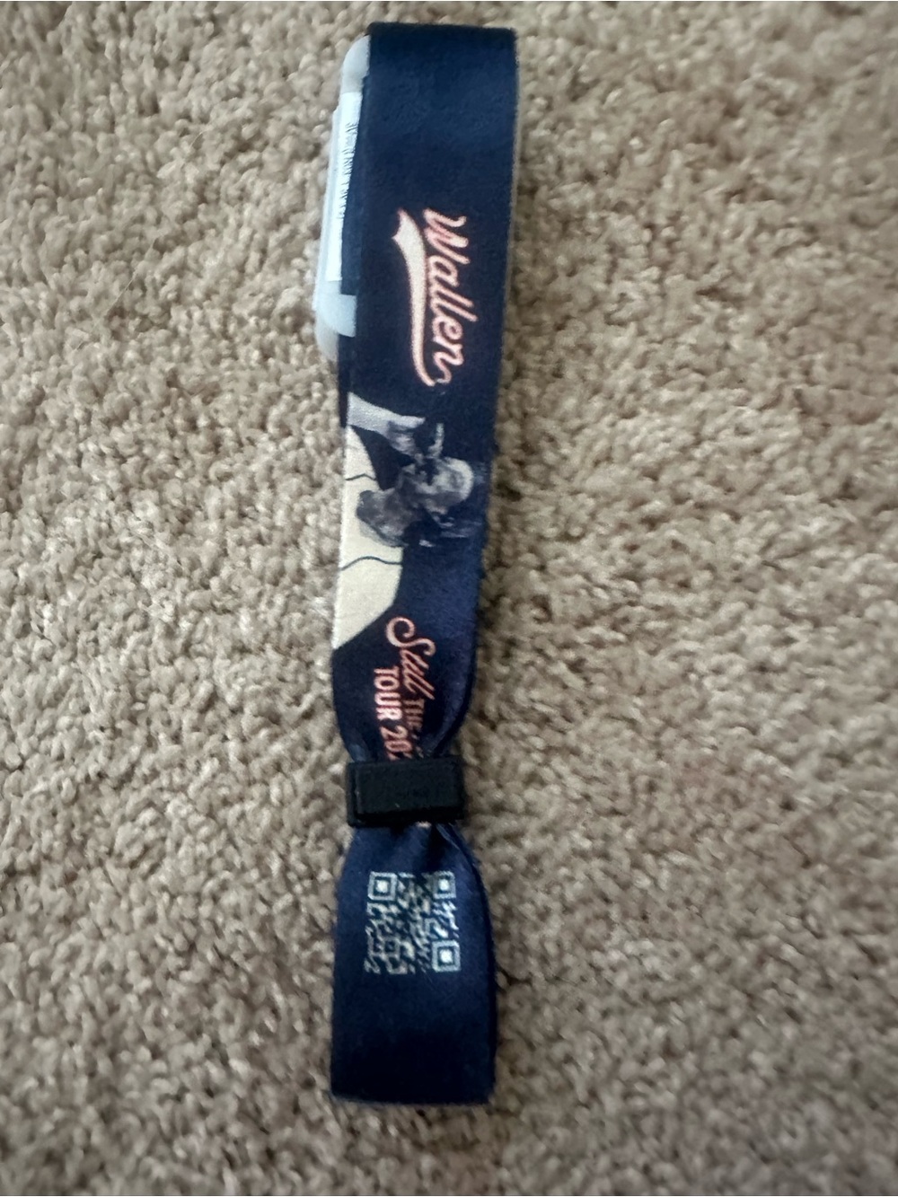 Morgan Wallen Adjustable Navy Blue Event Wristband with Badge Holder. Tour 2026 - Picture 2 of 2